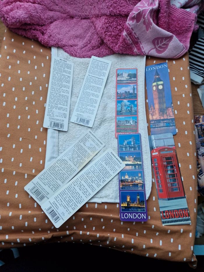Lot de 8 marque pages vintage Londres - photo numéro 2