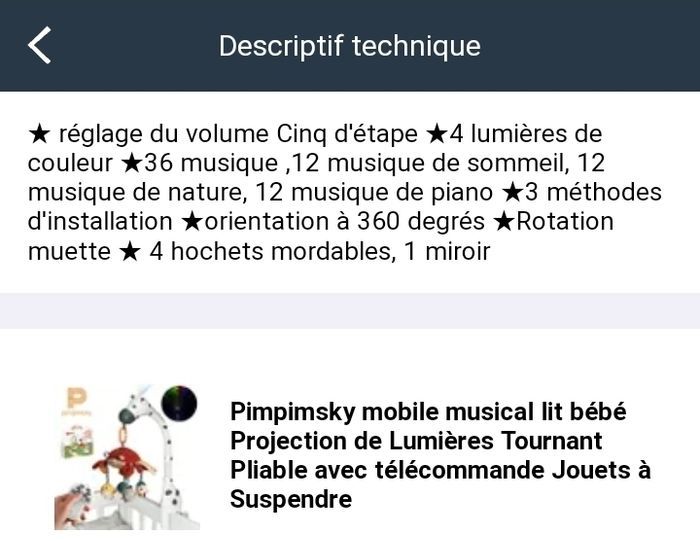 Mobile musical lumière et télécommande - photo numéro 2