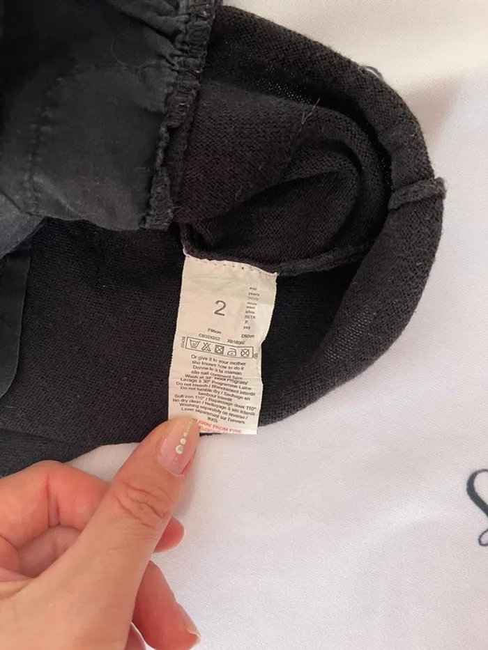 🖤👧 Chemise noire IKKS bébé fille – Taille 2 ans - photo numéro 3