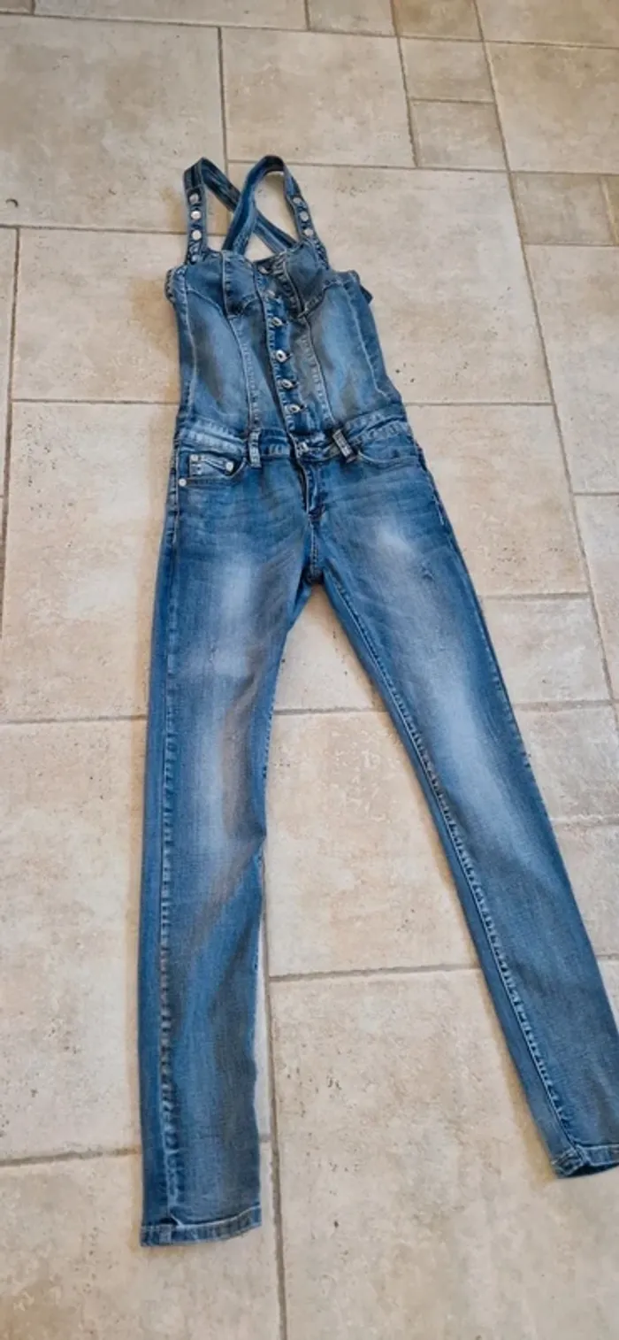 Salopette. Combinaison jeans SMFTG - photo numéro 11