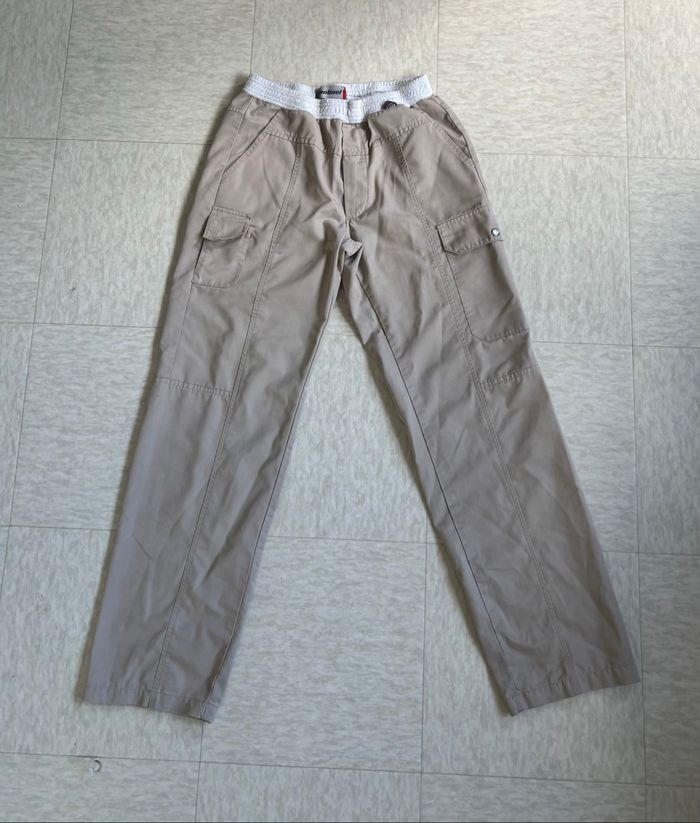 Pantalon cargo vintage pas chère beige Molinel workwear - S - photo numéro 2