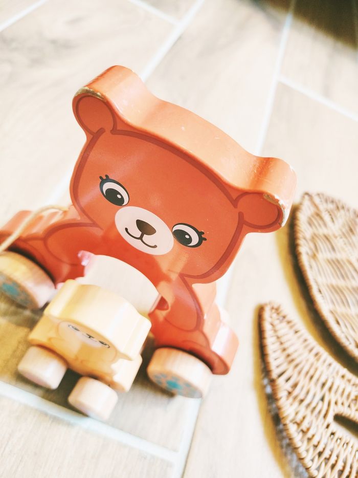 🐻Maman Ours et son ourson à tirer en bois - photo numéro 3