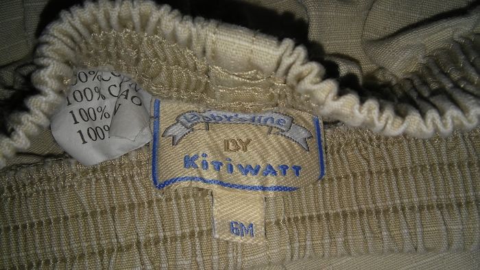 Pantalon beige 6 mois garçon kitiwatt - photo numéro 3