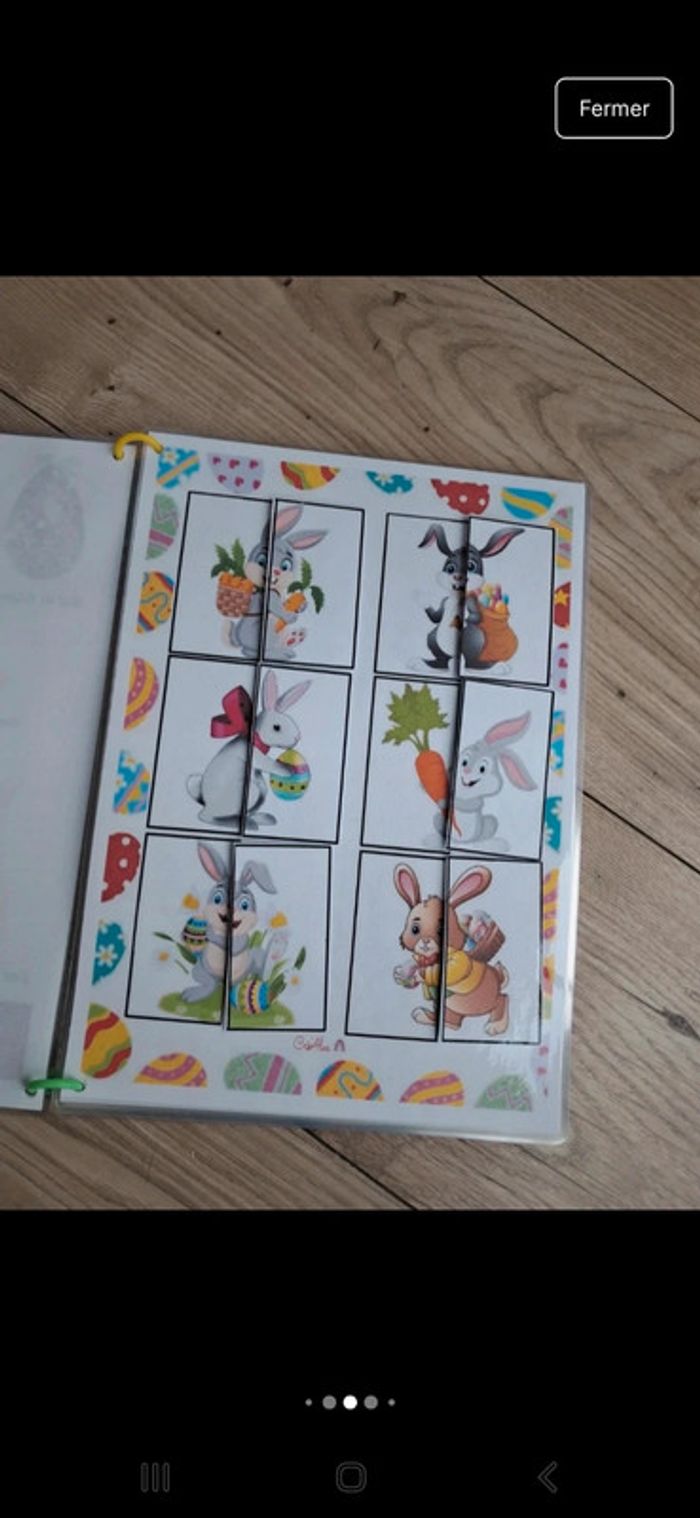 Mon livret d'activités thème paques. Pédagogie montessori. Busy book quiet book - photo numéro 5