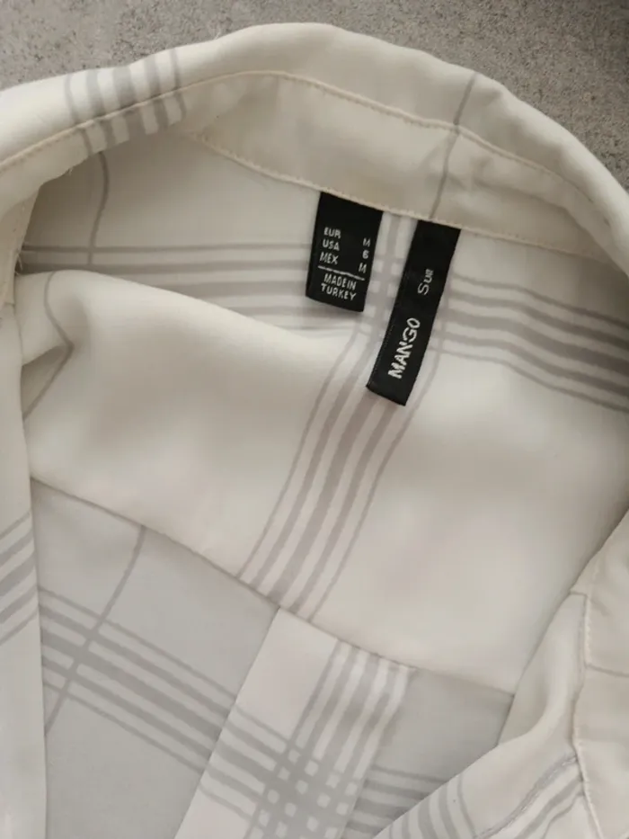 Chemise voile légèrement transparente Mango loose M - photo numéro 2