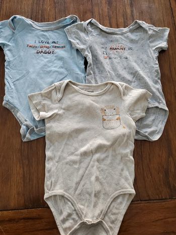 Lot de 3 bodies manches courtes 2 ans