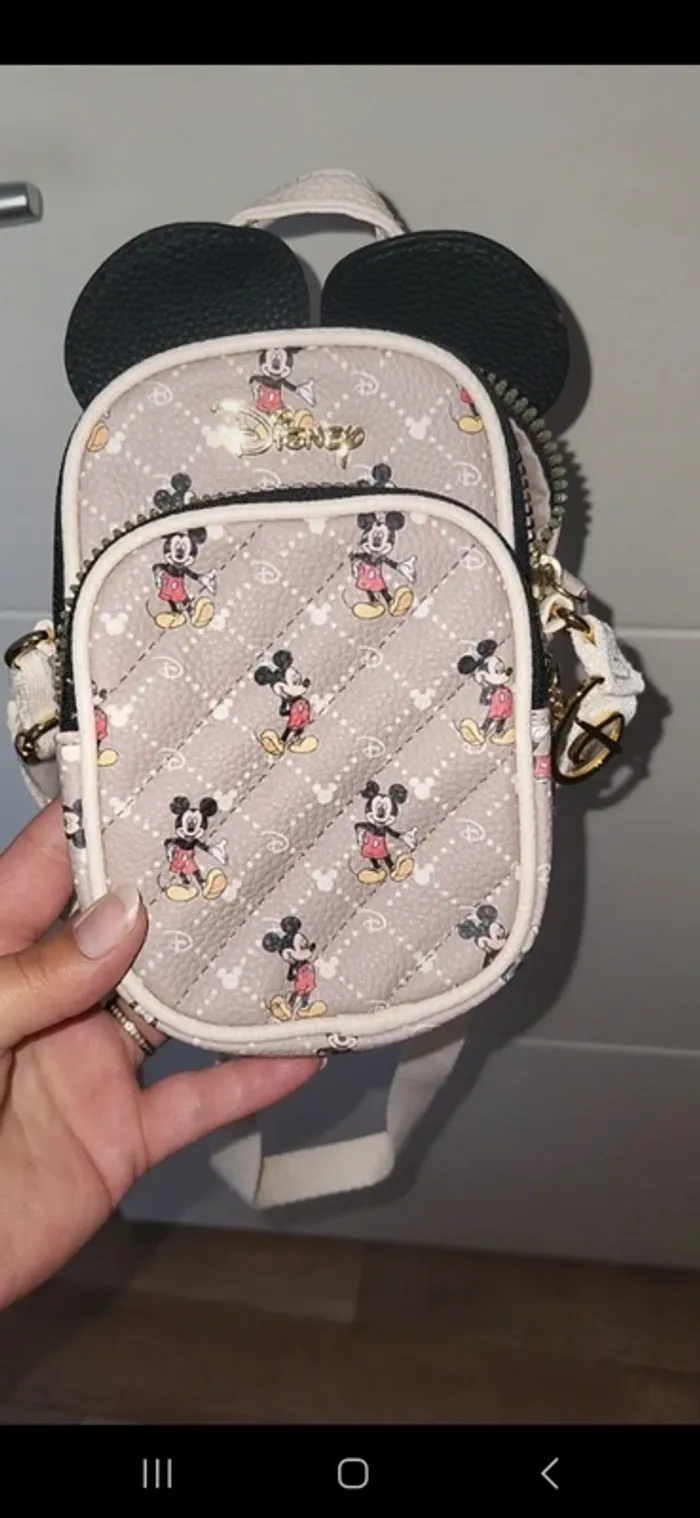 Sac bandoulière mickey beige - photo numéro 8