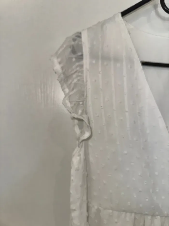 Robe blanche plumetis - photo numéro 4