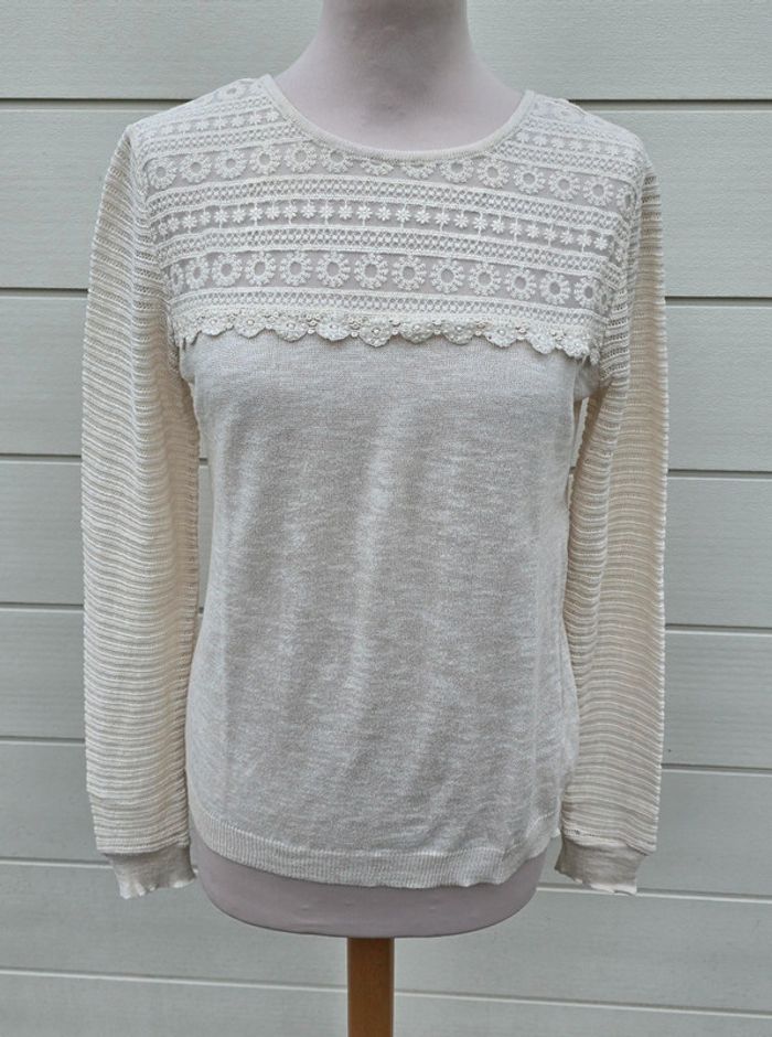 Pull fin dentelle bohème Ladyblush Taille S - photo numéro 2