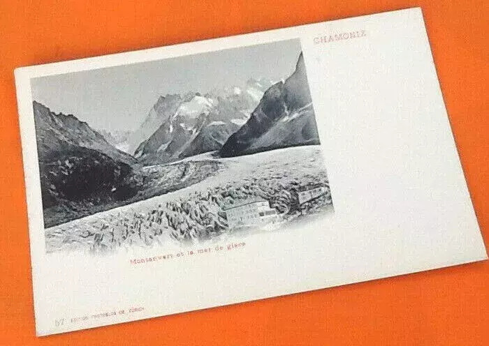 Carte postale ancienne Chamonix (Haute-Savoie) Montanvert et la mer de glace - photo numéro 4