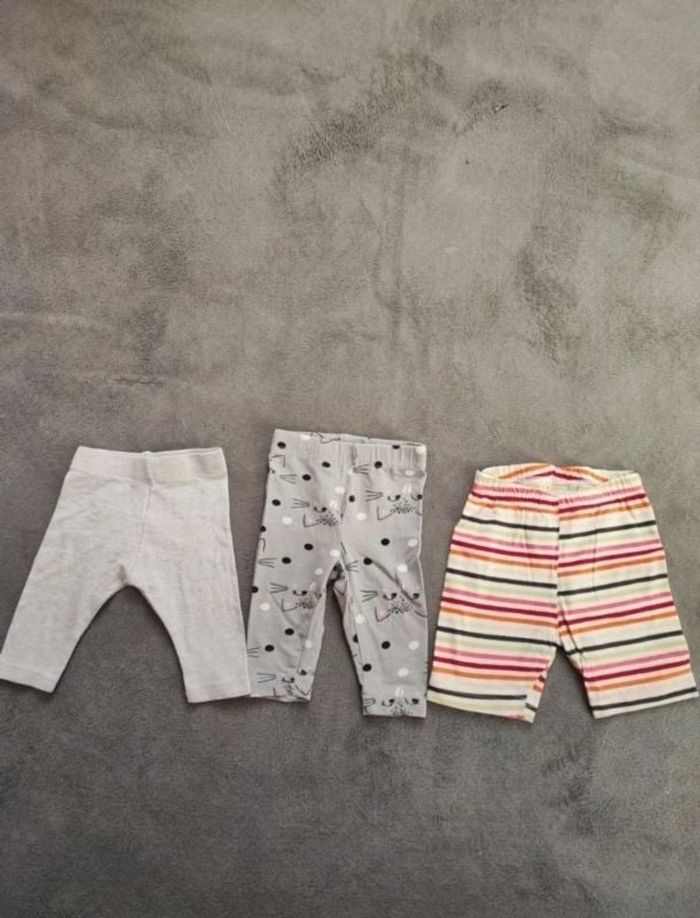 Lot de 2 legging et 1 short 3 mois