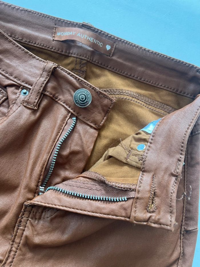 Pantalon slim femme taille XS , couleur camel - Monday authentic - photo numéro 6