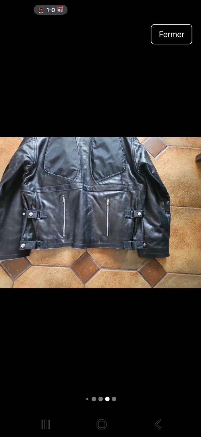 Blouson de moto en cuir homme taille XL  Schott - photo numéro 9