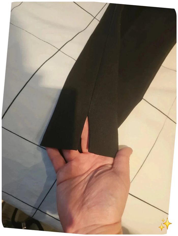 Pantalon classique coupe carotte zara xl noir - photo numéro 2