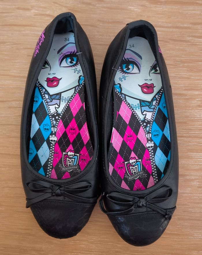 🌸 Ballerines - Monster High - Noir - P34 🌸 - photo numéro 2