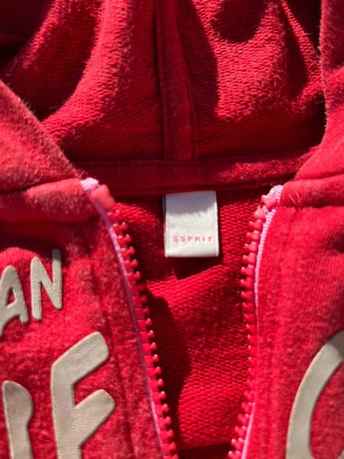 Gilet zippé rouge esprit 10 ans - photo numéro 4
