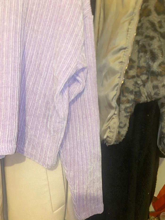 Pull col roulés couleur Lila - photo numéro 3