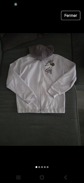 Sweat zippé minnie 12 ans