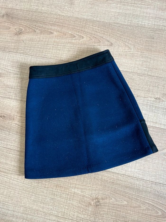 Jupe bleue marine et noire avec boutons pressions Morgan taille 34 TBE - photo numéro 13