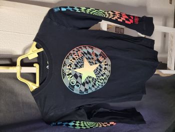 t-shirt manche longue converse 11-12 ans