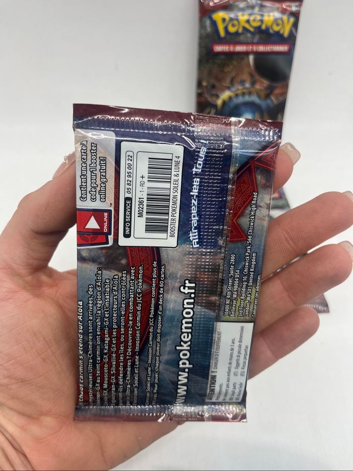Lot de 4 boosters ARTSET paquets Pokémon Invasion Carmin soleil et Lune SL4 de 2017 Neuf Français et Original Officiel !!!!! - photo numéro 4