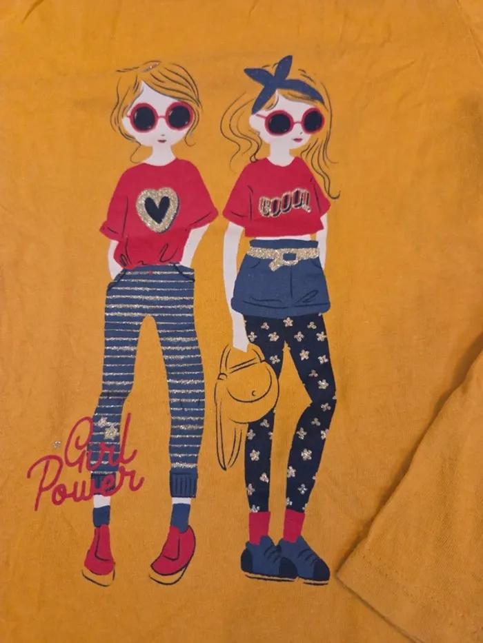 T shirt manches longues girl power - photo numéro 2