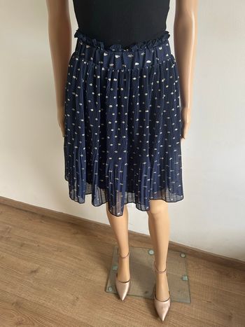 Jupe patineuse bleue marine et dorée Naf Naf taille 40 jamais portée