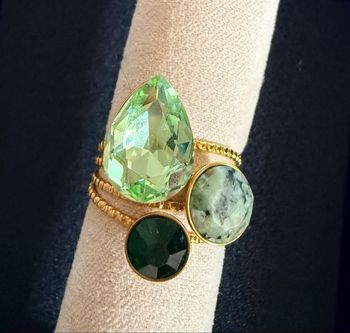 Bague trilogie cristaux Swarovski 