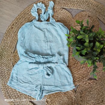🌺 Ensemble été gaze de coton – 5 ans / 110 cm – Kiabi – Très bon état