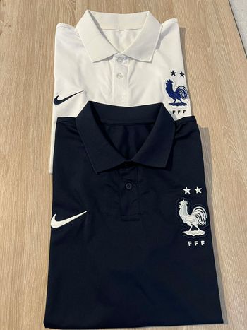 🔵 Lot de 2 Polos Nike – France – Taille M – Neuf sans étiquette