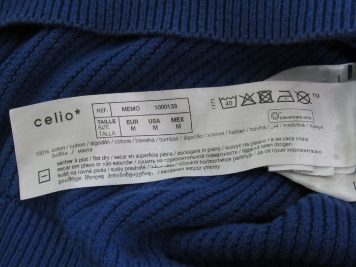 Pull Celio bleu en maille - Taille M - photo numéro 9