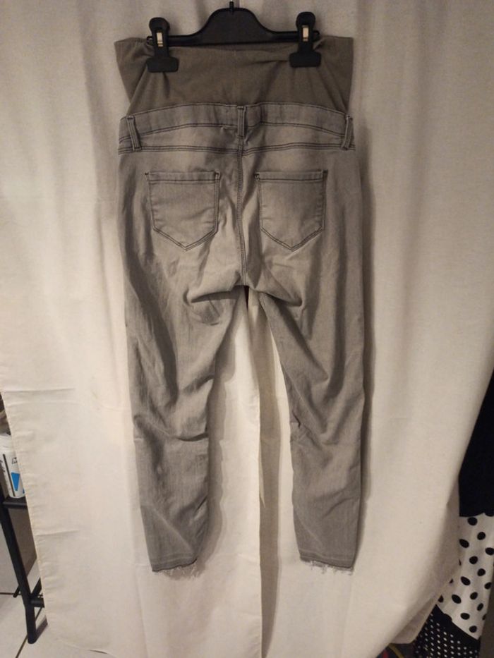 Pantalon jean de grossesse gris clair - photo numéro 2