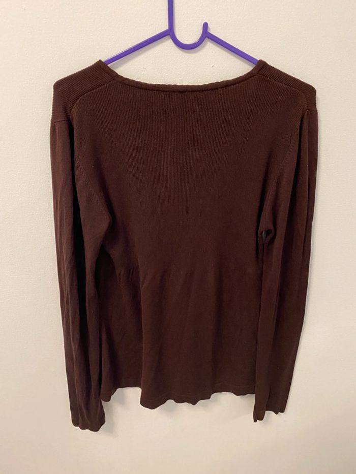 Pull empire Naf Naf L marron chocolat - photo numéro 4