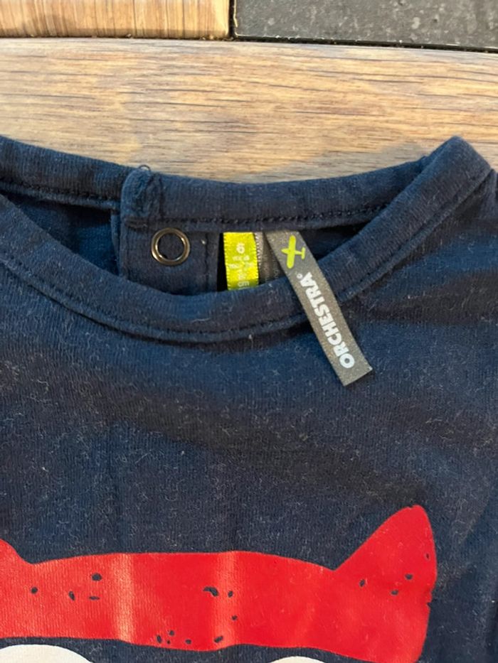 Pull fin orchestra bleu marine à motif - photo numéro 3