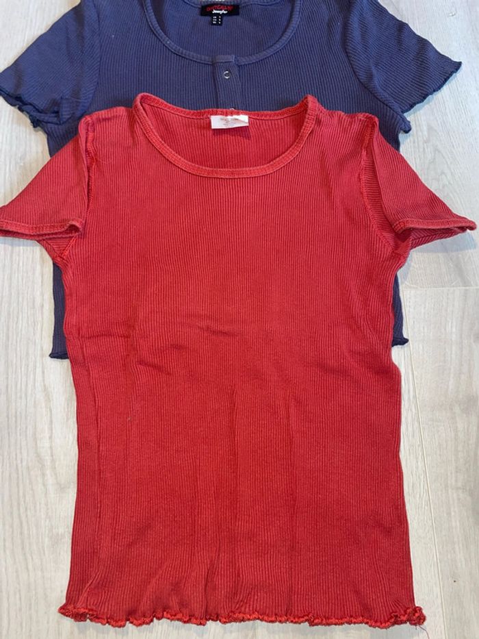 lot 3 tee shirts effet côtelé - photo numéro 3