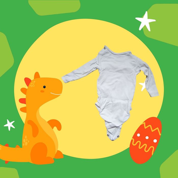 body bébé fille H&M blanc à manches longues taille 4-6 mois - photo numéro 2