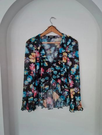 Jolie blouse tulle Desigual XL Neuve