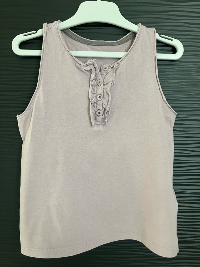 2 débardeurs blanc et parme Vertbaudet 5 ans - photo numéro 4