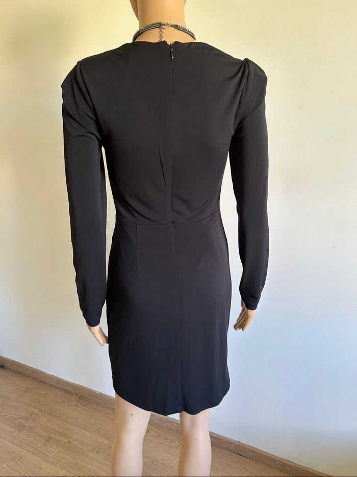 Robe noire drapée à manches longues Morgan taille 34 jamais portée - photo numéro 5