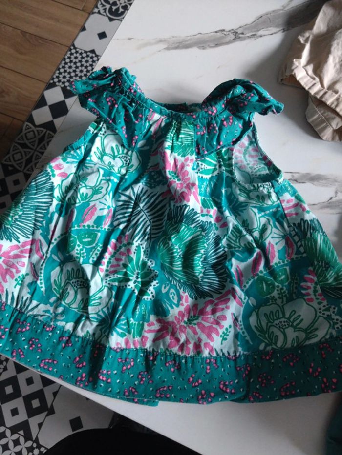 Top d'été blouse sans manche du pareil au même bébé fille 18 mois