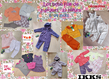 Lot bébé filles de marques 22 pièces Taille 6-24 mois