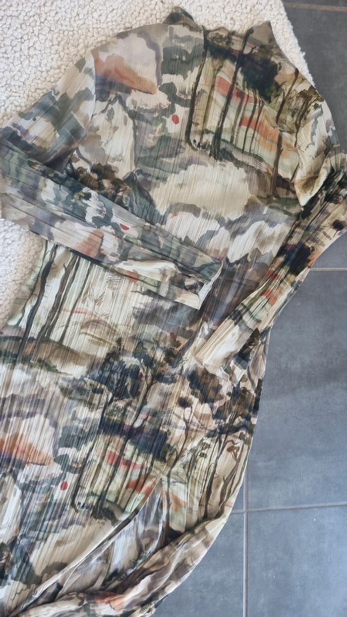 Robe longue H&M L 40 42 44 manches longues kaki armée 😍🥰 - photo numéro 4