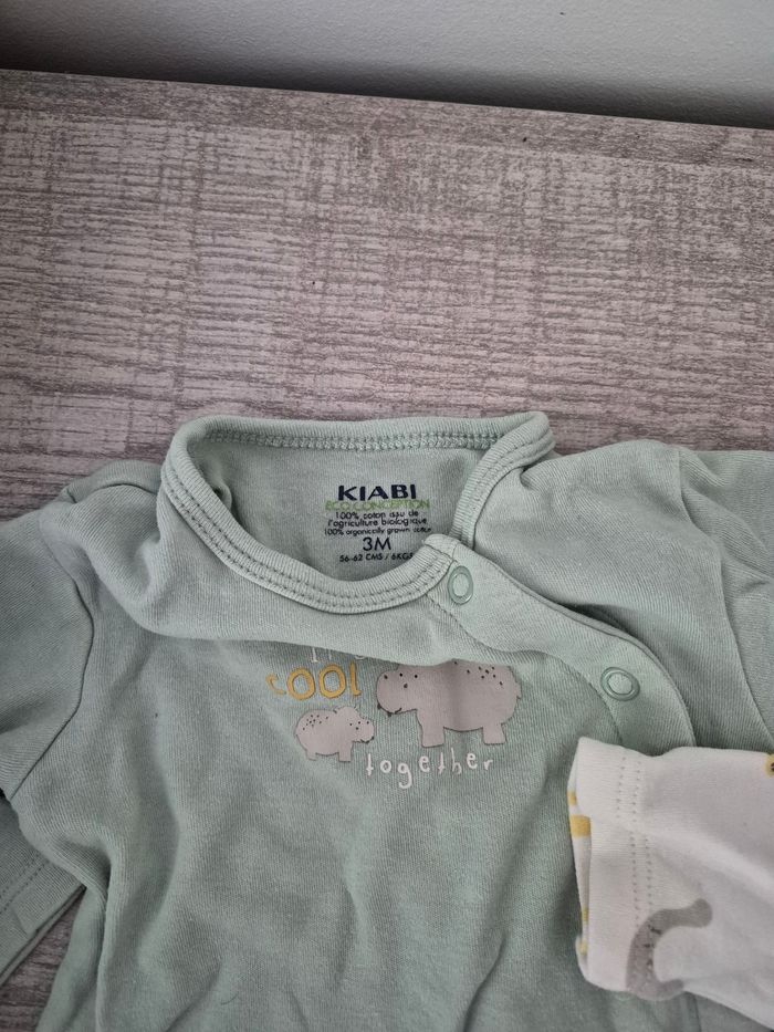 Lot de 2 pyjamas manches longues 3 mois kiabi - photo numéro 2