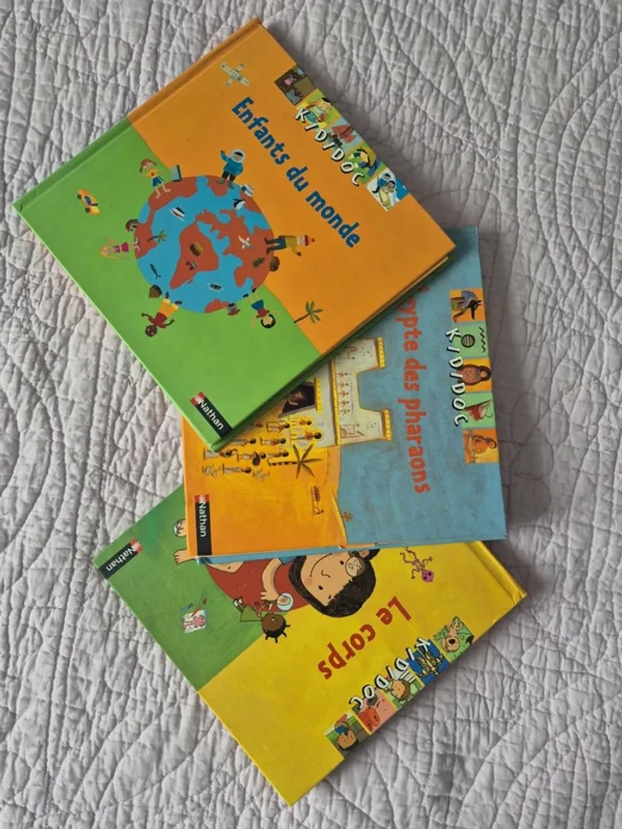 Nathan - lot livres Kididoc - corps enfants egypte