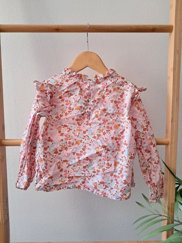 Blouse jacadi liberty betsy écureuil 3 ans parfait état - photo numéro 2