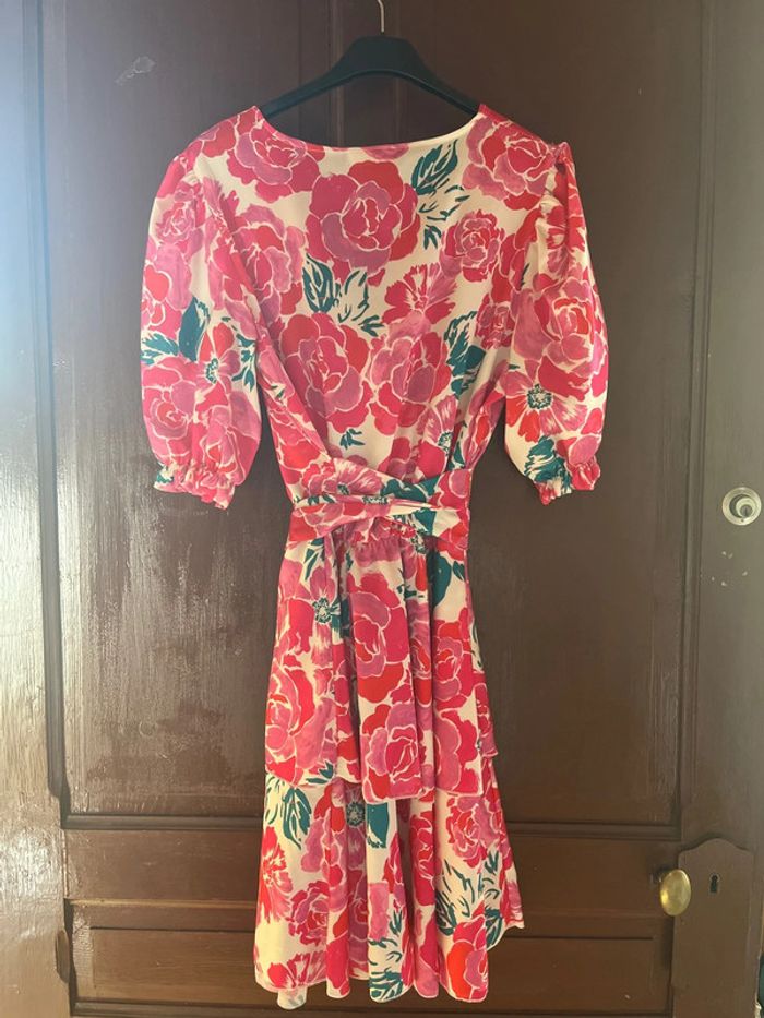 Robe d’été femme TBE imprimée, rose, couleur rose blanc, taille S Holly et Joey - photo numéro 3