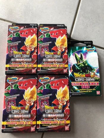 Lot 5 paquets cartes Dragonball