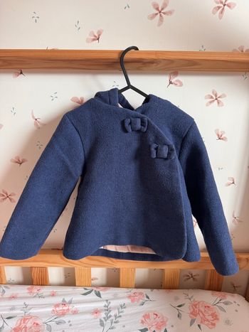Manteau en laine à capuche doublure polaire
