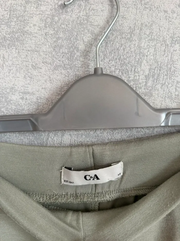 pantalon jogging à jambes large vert clair C&A - photo numéro 2