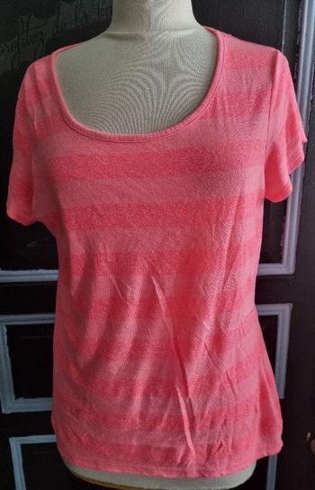 T-shirt à rayures rose 40-42